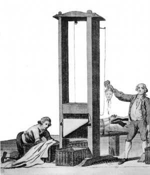In 1977, the last execution by guillotine took place in Marseilles ...