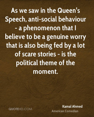 As we saw in the Queen's Speech, anti-social behaviour - a phenomenon ...