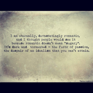 Shirley Manson quote, romantic