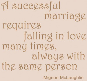 Marriage quote A SUCCESSFUL MARRIAGE