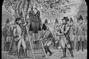 Nathan Hale is executed by British for spying