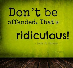 Don't be offended...