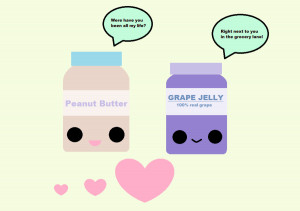 Peanut Butter And Jelly Love Kawaii peanut butter and jelly