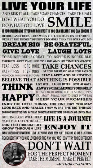 P1787 Live Your Life POSTER Inspirational Positive Quotes 24x42 ...