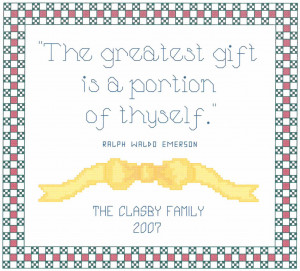 Name/Title: Catholic Kids Stitch: The Greatest Gift - Emerson Quote ...
