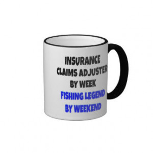 Fishing Legend Insurance Claims Adjuster Ringer Coffee Mug