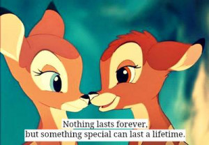 animals, bambi, cartoon, happy, love, quote, smile, special, text
