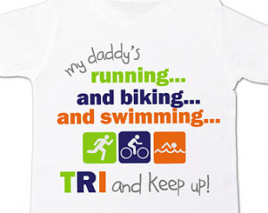 triathlon t shirt for kids cheer mommy and daddy to triathlon victory ...
