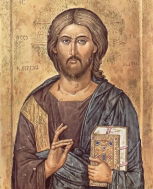 Description Christ the Pantocrator by Jovan Zograf (1384).jpg