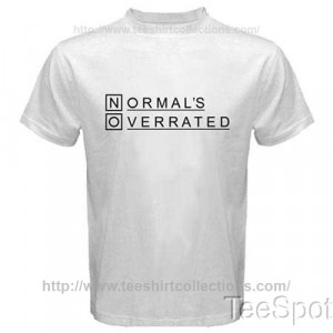House md Normals Normal's Overrated Quote Nami TV Logo White T-Shirt