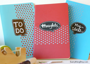 Quote Bubble Notebooks - Handmade GIft Idea - EverythingEtsy.com
