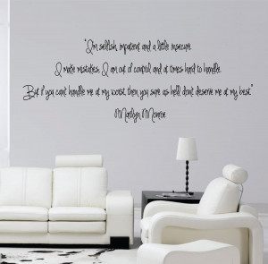 Images Marilyn Monroe Quote Wall Decal Sticker Teen Love Girl Room
