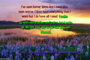 Have Had Better Days But Also Worse