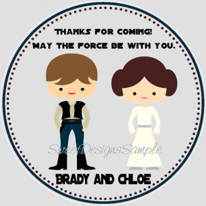 Han Solo and Princess Leia Inspired Favor by SweetDesignsbyRegan, $6 ...