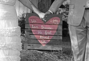 Bride and Groom Pallet Biblical Quote