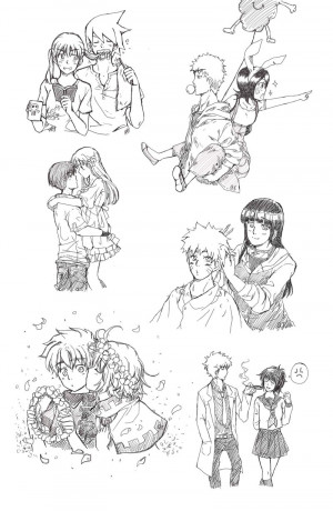 Anime Couples Sketch by Kountingsheep