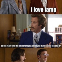 Steve Carell I Love Lamp Quote Scene In Anchorman The Legend Of Ron ...