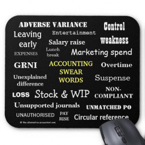 ACCOUNTING SWEAR WORDS Rude Accounting Terms Mousepads