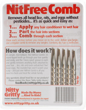 Zoom Back Image for Nitty Gritty Nit Free Comb