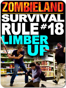 Zombieland Survival Rule #18: Limber Up 3x4 Magnet