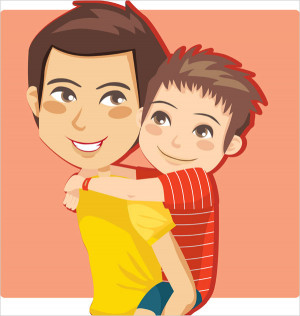 father-&-son-vector-image