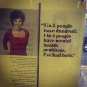 Ruby Wax - comparing dandruff with mental health (!) http ...