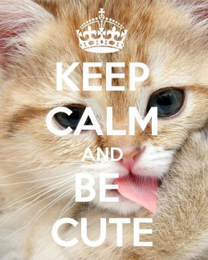 Keep calm and be cute