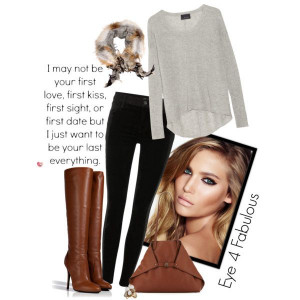 ... eye4fabulous on Polyvore Fashion Fur Leather Casual Style Quote Quotes