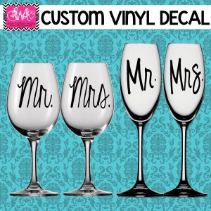 VINYL DECAL DIY Mr and Mrs Vinyl Decal for by LauraWashburnDesigns ...