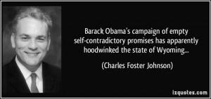... apparently hoodwinked the state of Wyoming... - Charles Foster Johnson