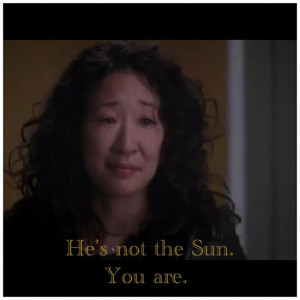 He's not the sun. You are. - Cristina Yang final episode #greysanatomy