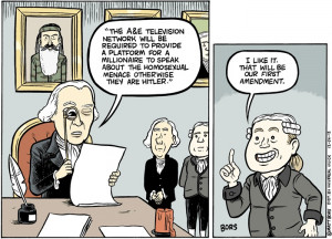 Free speech you protects you from bludgeoning courtesy of the federal ...