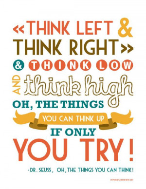 Dr. Seuss Quote Printable-Think
