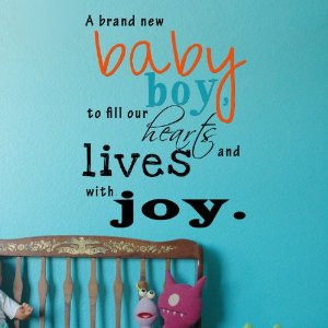 brand new baby boy - inspirational quote wall decals quote ...