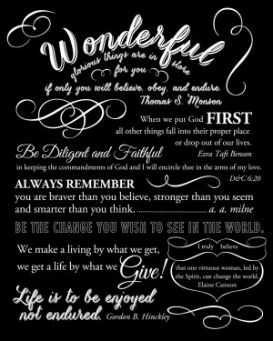 graduation quote page White on Black