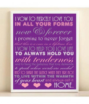Wedding Vows Subway Art Print 8x10 Typography by PlayOnWordsArt, $13 ...