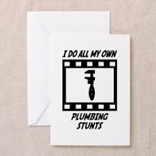 Plumbing Stunts Greeting Cards (Pk of 20) for