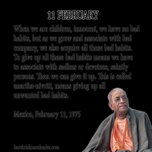 Srila Prabhupada Quotes For Month February 11