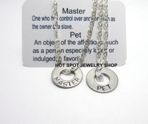 Master Pet Necklaces, BDSM, His and Her Jewelry, Fetish Wear, Dominant ...