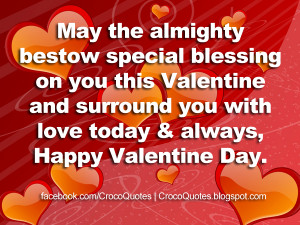 May the almighty bestow special blessing on you this Valentine and ...
