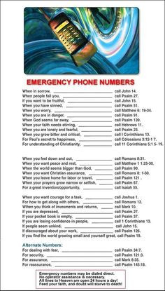 ... numbers website emergency bible vers emergency bible numbers call