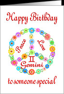 Happy Birthday Gemini Astrology Zodiac Birth Sign card - Product ...