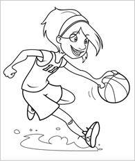 Girl Basketball Player Coloring Page I love girls basketball