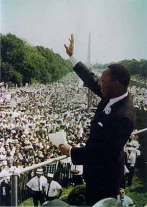 ... . The Reverend Martin Luther King, Jr. speaks, 