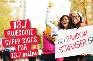 13.1 awesome cheer signs for 13.1 miles