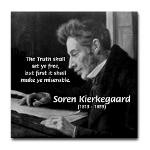 Truth Existentialist Kierkegaard Tile Coaster
