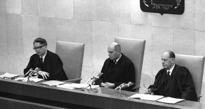 Eichmann's trial judges Benjamin Halevy, Moshe Landau, and Yitzhak ...