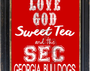 ... University of University of Georgia Bulldogs Football Print Art 8x10