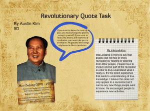 Mao Zedong Revolutionary Quote