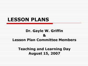 Lesson Plan Power Point